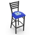 thumbnail image 1 of L004 - 30" Black Wrinkle U.S. Coast Guard Stationary Bar Stool with Ladder Style Back by Holland Bar Stool Co., 1 of 2