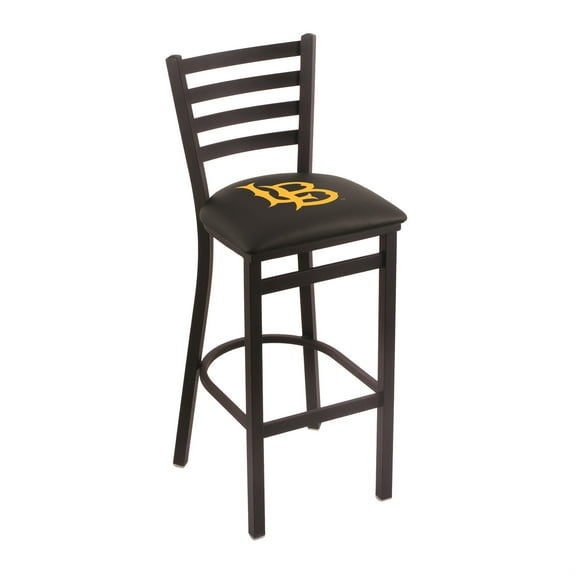 L004 Long Beach State University 25" Stationary Counter Stool with Black Wrinkle Finish