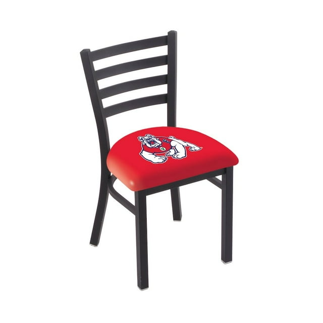 L00418 Black Wrinkle Fresno State Stationary Chair with Ladder Style Back by Holland Bar Stool Co.