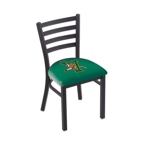 L00418 Black Wrinkle Vermont Stationary Chair with Ladder Style Back by Holland Bar Stool Co.