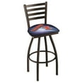 thumbnail image 1 of L014 - 30" Black Wrinkle Illinois Swivel Bar Stool with Ladder Style Back by Holland Bar Stool Co., 1 of 2