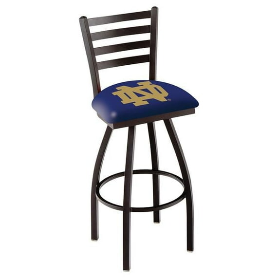 Holland Bar Stool 36 in. Notre Dame Bar Stool with Irish ND Logo Swivel Seat L014
