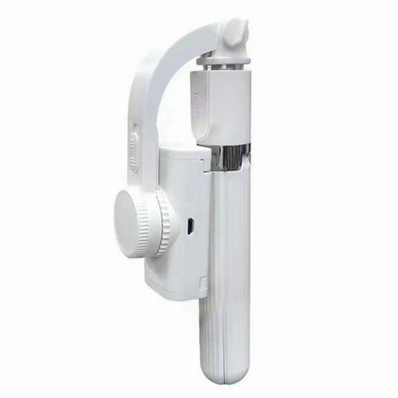 L08 Gimbal Tripod Selfie Stick Bluetooth Handheld Stabilizer Mobile Phone Holder Adjustable White