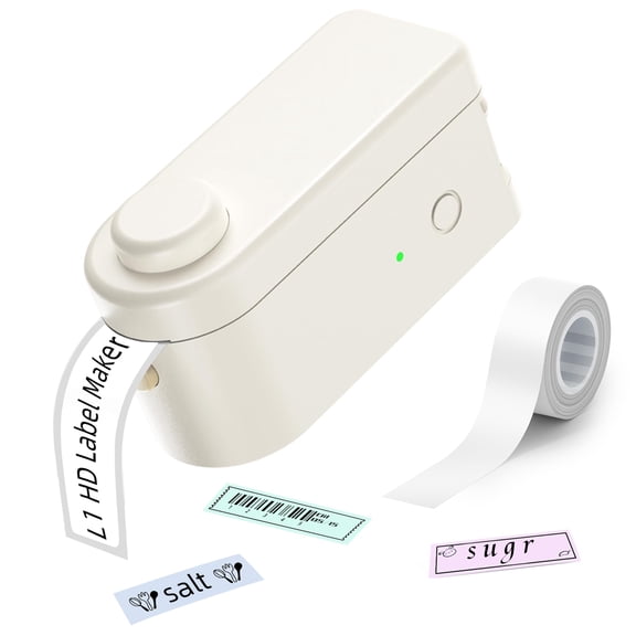 L1 Hd Label Maker Machine With Tape - Portable & Rechargeable Makers Compatible 9 12 16mm Waterproof Mini Labeler For Organizing Office Home School 300dpi