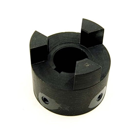 L100 L-Jaw Coupling Half, 1 Inch Bore - Flexible Coupler Interchangeable with Lovejoy, TB Woods - 1/4 Keyway, 2 Set Screws, 2.5" OD