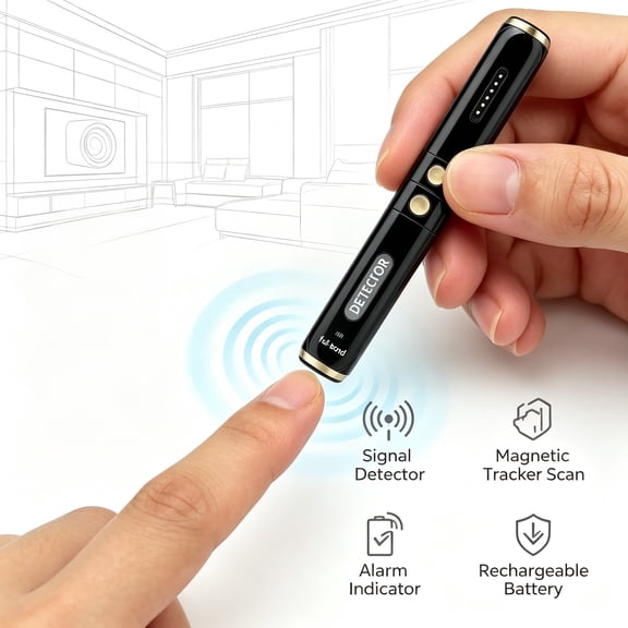 L14 G9 Pro Anti Spy Detector, Hidden Camera Finder, RF Signal & Magnetic GPS Tracker Detector, Portable Bug Detector for Hotel, Travel, Privacy Protection, Type-C Rechargeable
