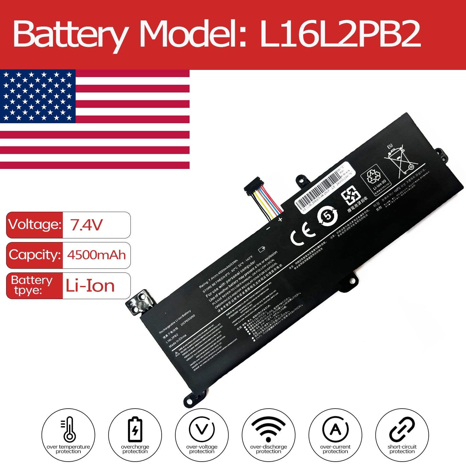 L16L2PB2 Battery for Lenovo V15-ADA 82C7 V14-ADA 82C6 V14-IIL 82C4 V14 ...