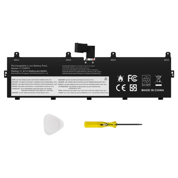 L17C6P51 Laptop Battery for Lenovo ThinkPad P72 P73 Series 01AV497 01AV498 SB10K9K636 SB10K97637 11.4V 99Wh 8684mAh