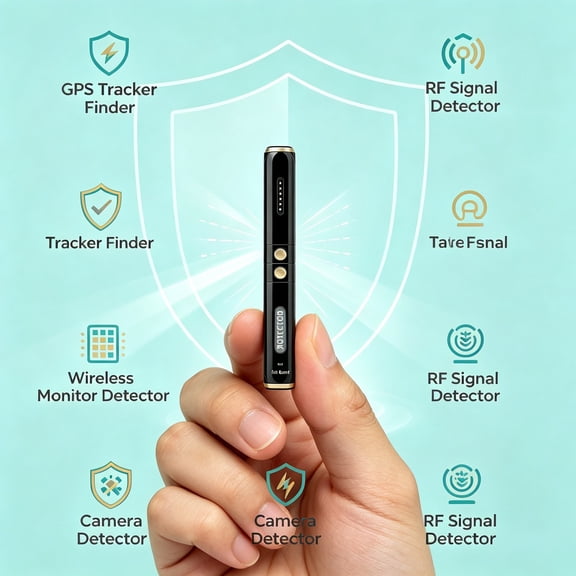 L19 G9 Pro Anti Spy Detector, Hidden Camera Finder, RF Signal & Magnetic GPS Tracker Detector, Portable Bug Detector for Hotel, Travel, Privacy Protection, Type-C Rechargeable