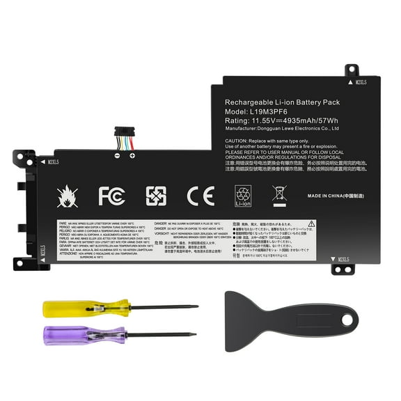 L19L3PF2 Laptop Battery Replacement for Lenovo Ideapad 5-15ARE05 5-15IIL05 Series Notebook L19L4PF1 L19C3PF4 L19C3PF5 L19C4PF1 L19M3PF6 L19D3PF3 11.55V 57Wh 4935mAh