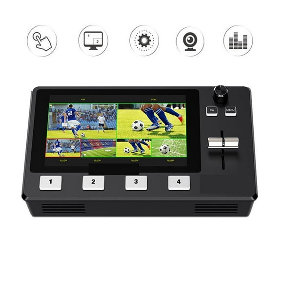 L2 PLUS 5.5" LCD Multi-camera Video Mixer Switcher With Touch Screen PTZ Control Key USB3.0 For Live Streaming ,Easy Installation and Operation