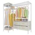 L20 Corner Garment Rack Heavy Duty L Shaped Clothing Rack with Hanging