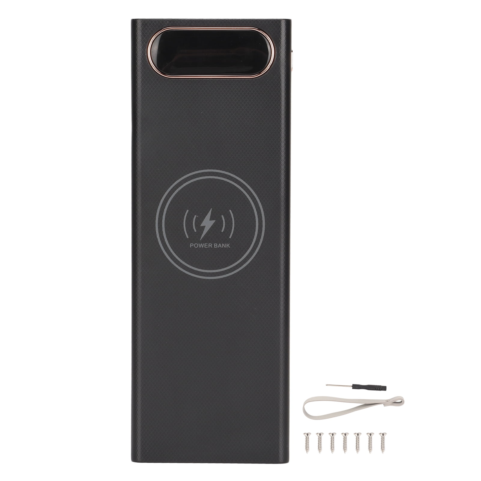 L20 QC 22.5W+15W Wireless Charging Battery Case 20x18650 Battery Box DIY Power Bank(Black