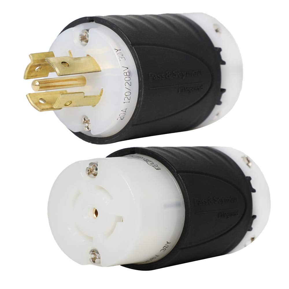 L21-20 Generator Plug and Connector Set, L21-20P + L21-20R, 20A, 120 ...