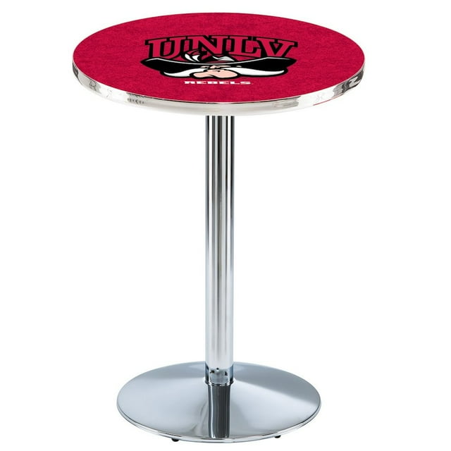 L214 - 36" Chrome UNLV Pub Table by Holland Bar Stool Co.