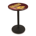 thumbnail image 1 of L214 Central Michigan University 42in. Tall - 36in. Top Pub Table with Black Wrinkle Finish, 1 of 1