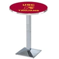 thumbnail image 1 of L217 University of Southern California 36in. Tall - 36in. Top Pub Table with Chrome Finish, 1 of 1