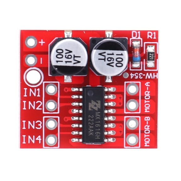 L298N DC Motor Drive Controller Module, Mini 2.5A Dual H-Bridge PWM Speed Regulation Reversing Motor Driver Board for Arduino Smart Car Robot DIY Projects