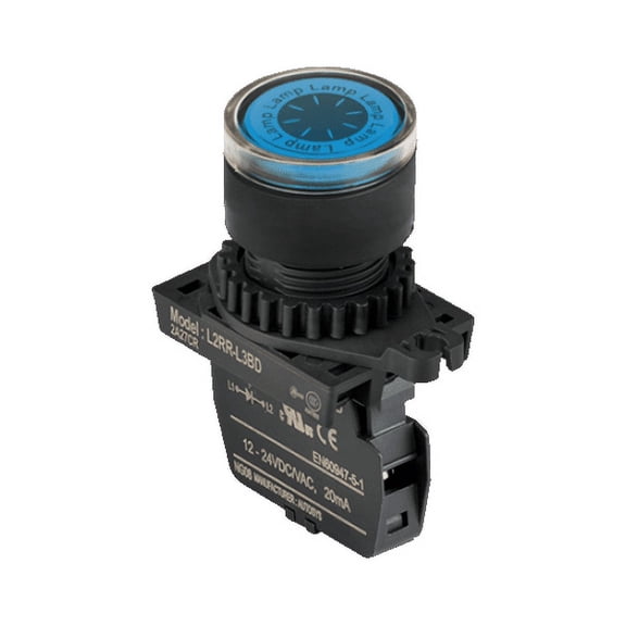L2RR-L3BL Autonics Pilot Lamp 22/25, Blue, Flat Head, LED 100-220VAC