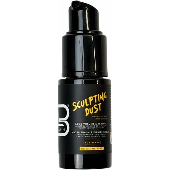 L3 Level 3 Beard Sculpting Dust - Adds Volume & Texture, Matte Finish, Flexible Hold 1 Oz (30 Grams