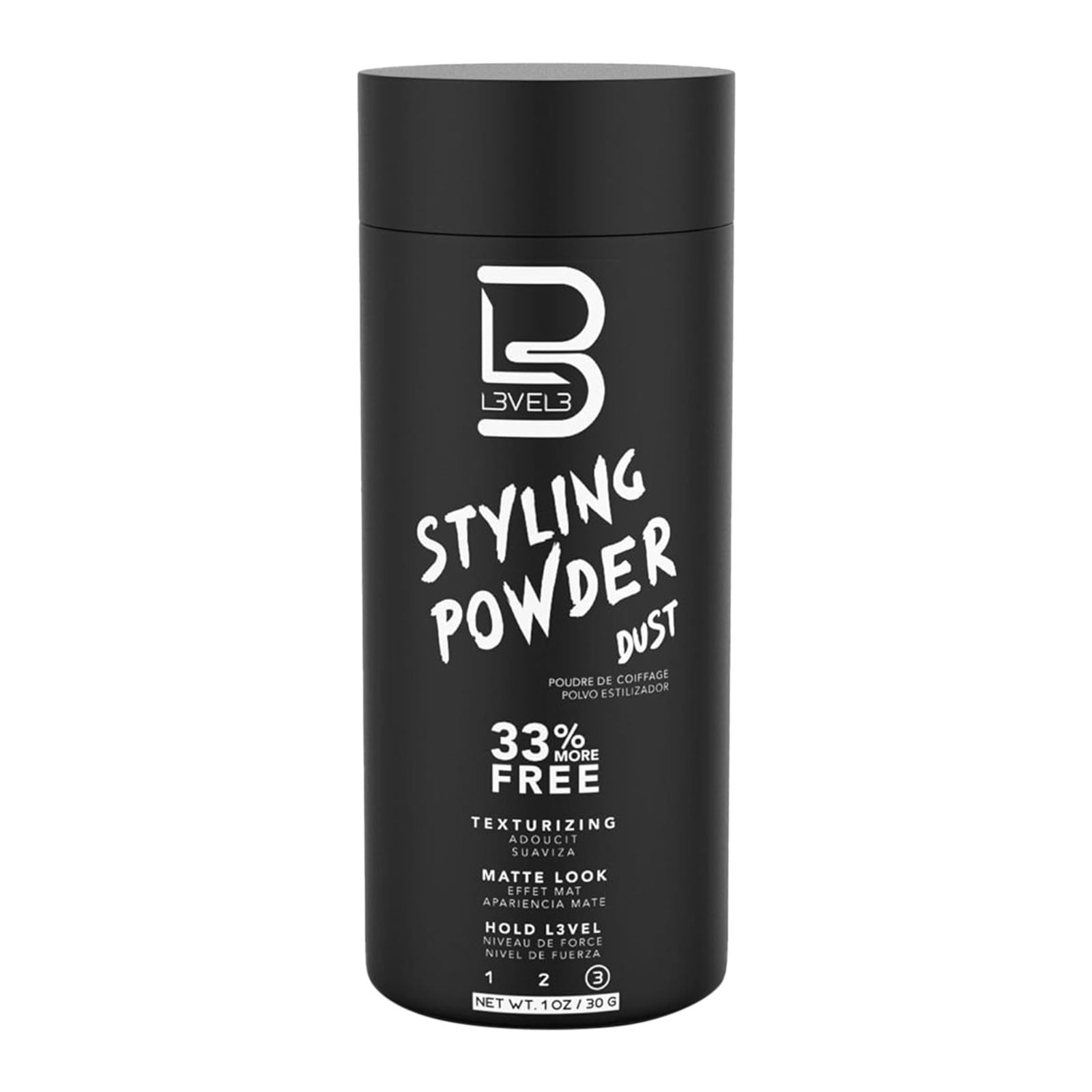 L3 Level 3 Hair Styling Powder Styling Powder - Natural Look Mens Powder - Easy to Apply with No Oil or Greasy Residue