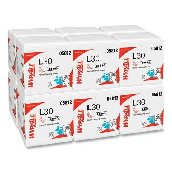 L30 Towels, Quarter Fold, 12.5 x 12, 90/Polypack, 12 Polypacks/Carton | Bundle of 2