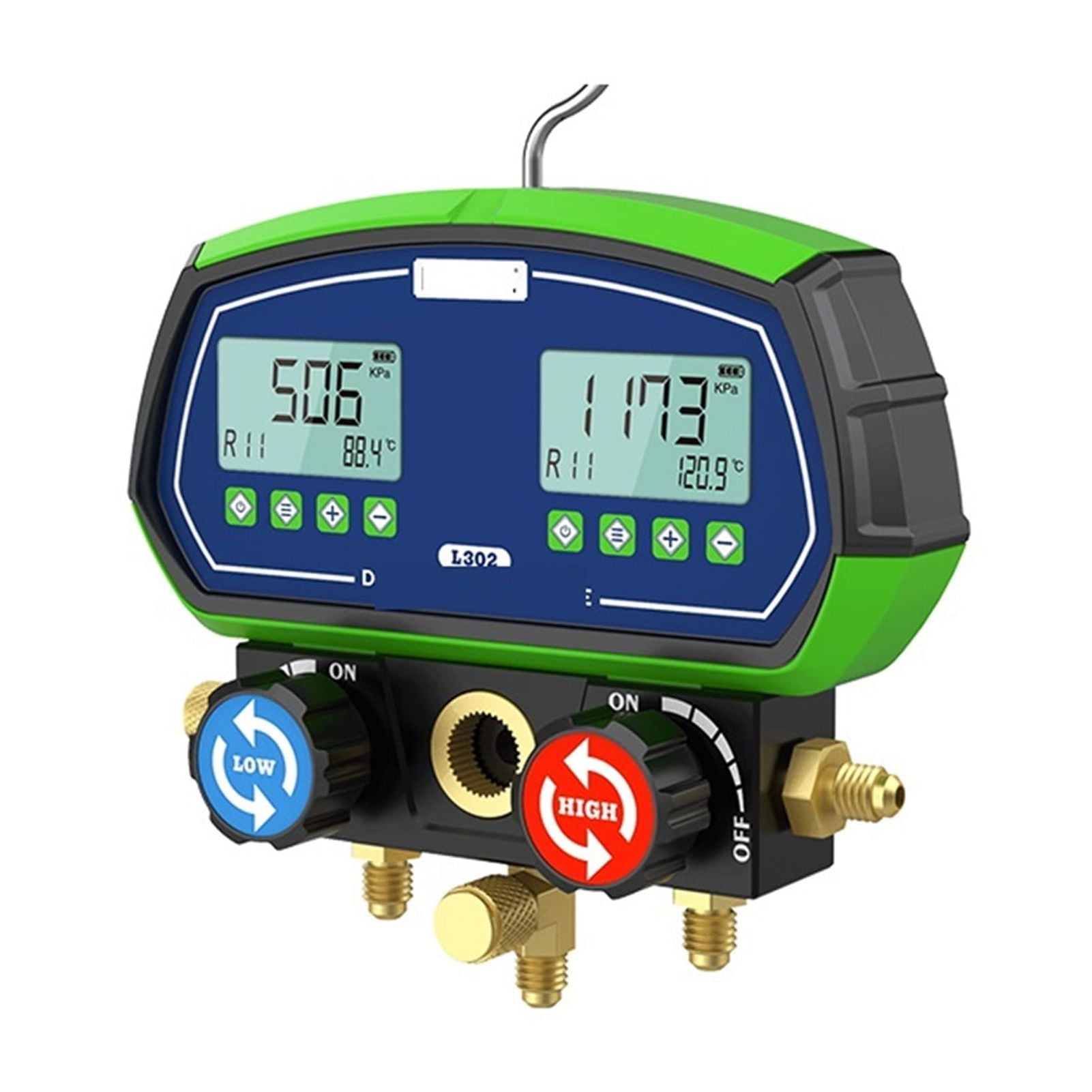 L302 HVAC Vacuum Pressure Temperature Tester Leakage Test Tools Digital Manifold Gauge Meter ,Accuracy