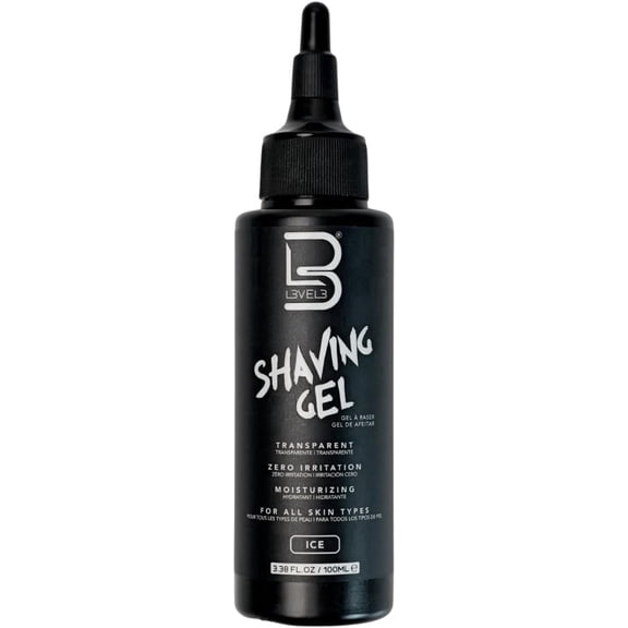 L3VEL3 Shaving Gel - Non-Foaming Formula - Provides Clean, Smooth, and Precise Shave - No Hot Towel Necessary - Ice - 100 ML