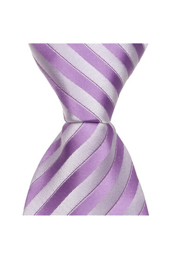 L4 - 6 in. Newborn Zipper Necktie - Purple Stripes