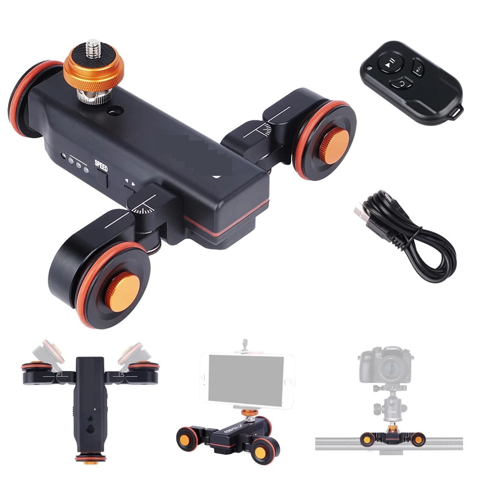 Motorized Camera Slider Silent Dolly For DSLR/GoPro (APP