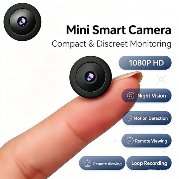 L5 Only 0.9 inch Hidden Camera with Audio/Video Mini Small Spy Cameras Home Indoor Use Cam Night Vision Motion Detection Baby Monitor Wireless Outdoor Nanny WiFi espias ocultas Security Secret
