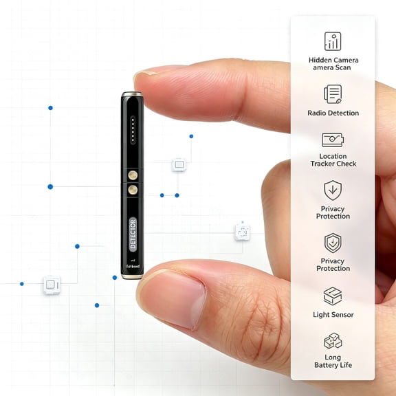 L5 G9 Pro Anti Spy Detector, Hidden Camera Finder, RF Signal & Magnetic GPS Tracker Detector, Portable Bug Detector for Hotel, Travel, Privacy Protection, Type-C Rechargeable