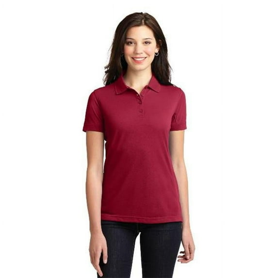 L567 Ladies 5-in-1 Performance Pique Polo T-Shirt, Rich Red - Extra Large