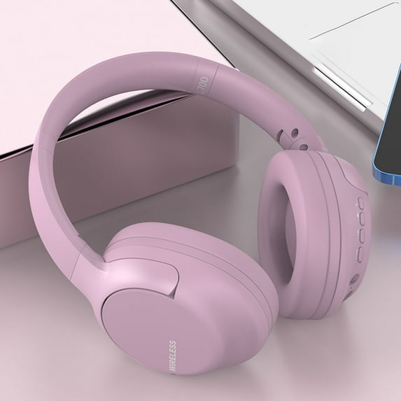 L700 Bluetooth Headphones - Comfortable Skin Texture, Comfortable Protein Earmuffs, Foldable Design, Pluggable for Mobile Phones and Computers, Multi-Color Options, Suitable for All-Day Wear(Pink)