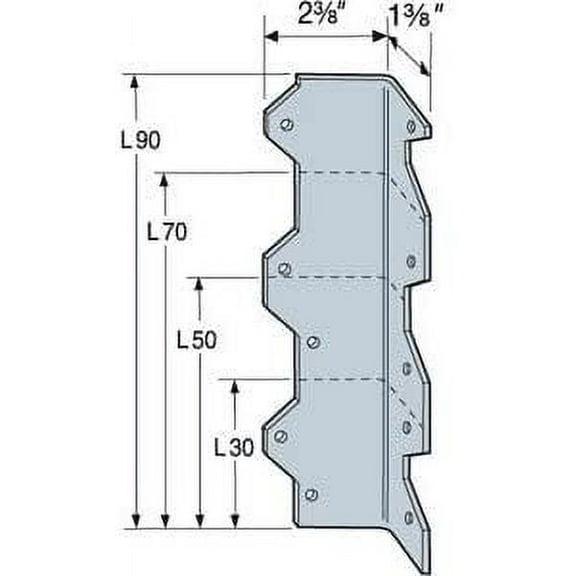 Simpson Strong-Tie Reinforcing Angle - Galvanized, Improves Strength - 1-1/2" x 1-1/2" x 1/8"
