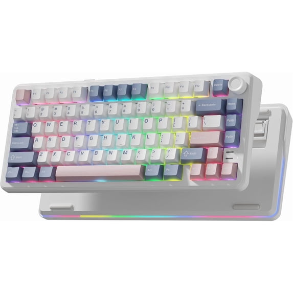 L75 Wireless Gaming Keyboard, Creamy Mechanical Keyboard with Knob ...