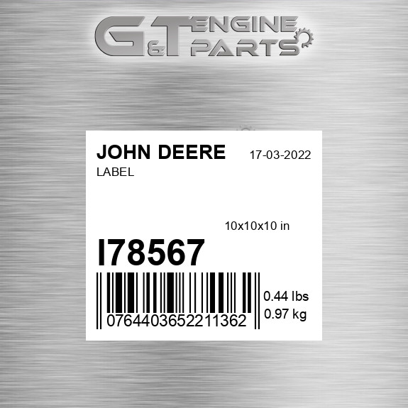 L78567 LABEL fits JOHN DEERE (New OEM) - Walmart.com