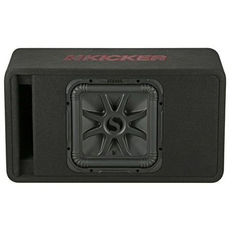 KICKER - Solo-Baric L7R 10" Single-Voice-Coil 2-Ohm Loaded Subwoofer Enclosure - Black