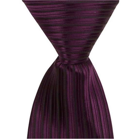 L8 - 13.75 in. Zipper Necktie - Purple With Black Pinstripe, 4T-7