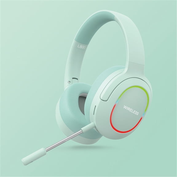 L800 Over-Ear Bluetooth Headphones LED Lighting Foldable Wireless Headphones Low Latency with Microphone and Breathing, Bluetooth Headset