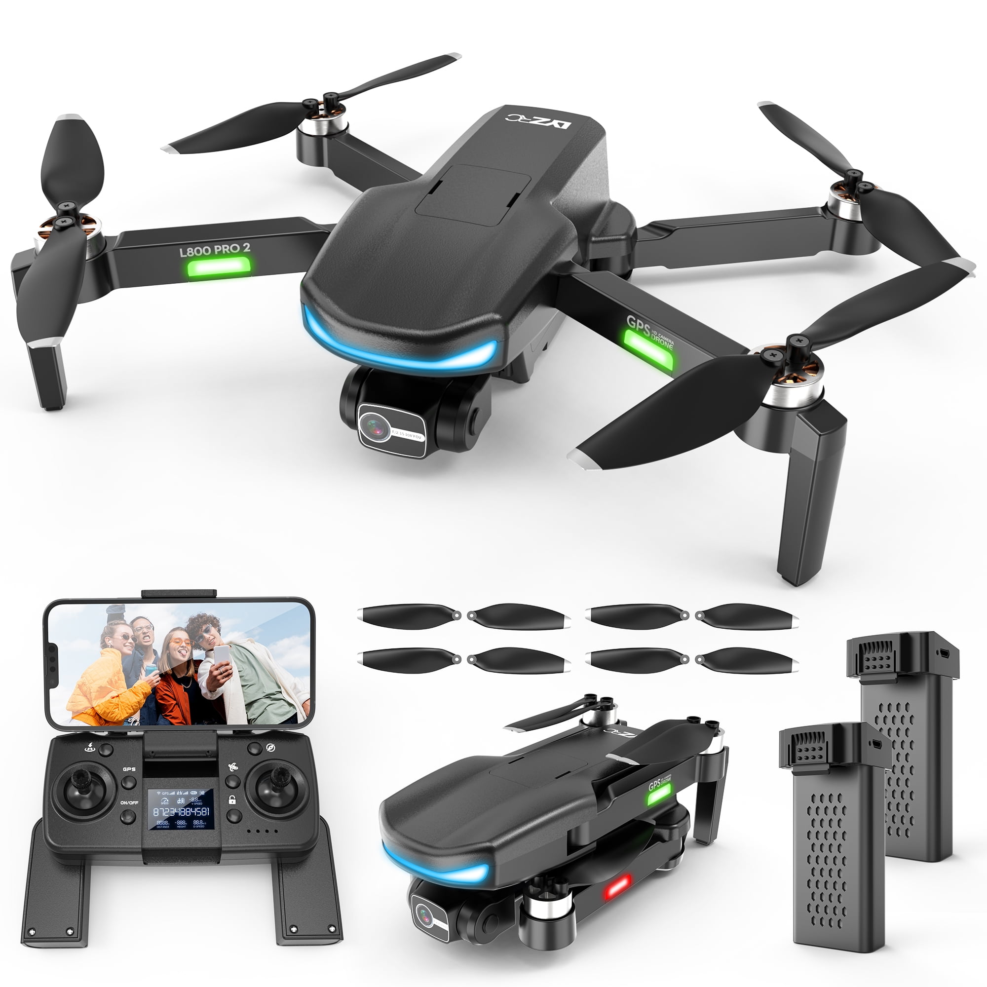 Drone avec Caméra 4K, Drone Professionnel 3 Axes Gimbal Moteur