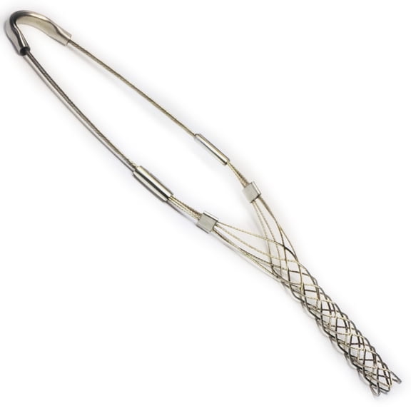 L8812, Single U Eye Wire Mesh Grip; 0.460 - 0.580 Inch Cable 400 lb Breaking Strength, Single Weave