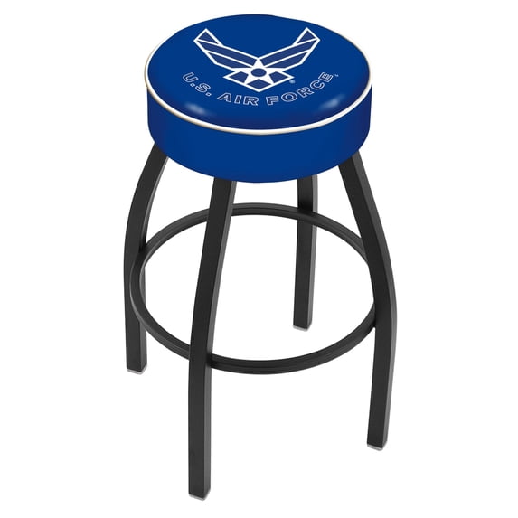 L8B1 U.S. Air Force 25" Swivel Counter Stool with Black Wrinkle Finish