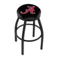 thumbnail image 1 of Holland Bar Stool 25"" L8B2B Black Wrinkle Alabama Swivel Bar Stool with Accent Ring, 1 of 2
