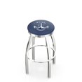 thumbnail image 1 of L8C2C US Naval Academy (NAVY) 36" Swivel Bar Stool with Chrome Finish, 1 of 2