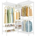 L8i Basic Heavy Duty Garment Rack LShaped Wardrobe SpaceSaving Corner