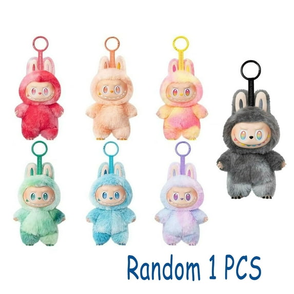 LA- 3.0 BU-BU Keychain Accessory Decor backpacks Bag Pendant, Collection Plush Hanging Pendant Keyring Card Gift-Random 1 PCS