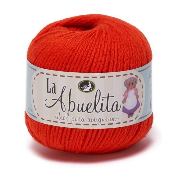LA ABUELITA [50grs] by Omega - Ideal for Amigurumi 100% NON-Mercerized Cotton Yarn - Color: 25-Scarlet 42