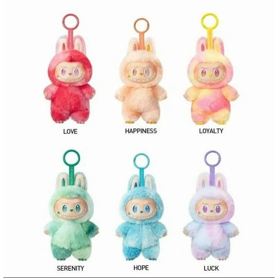 LA&B*u-B-us 3.0 Plush Keychain Doll - Cute Stuffed Animal Charm for Backpacks, Purses & Keys, Soft Mini Pendant Gift (Stress Relief Toy)