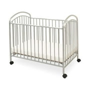 L.A. BABY LA BABY Classic Arched Mini/Portable/Compact Crib, Pewter